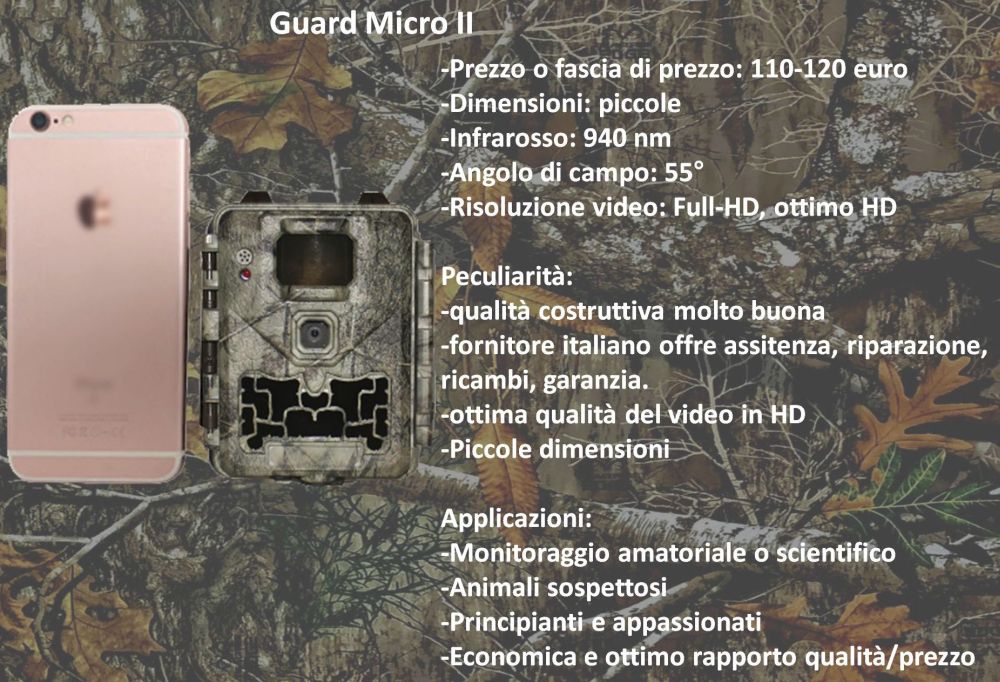 Fototrappola piccola guard micro 