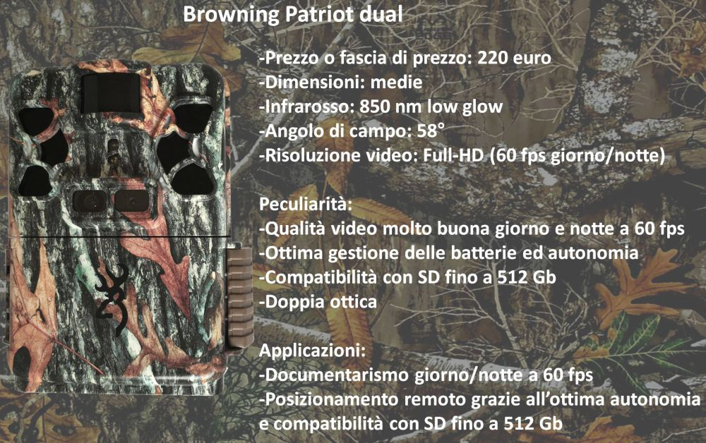 fototrappola Browning doppia ottica