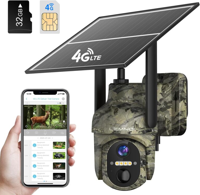 Lemnoi S72 PTZ fototrappola economica remota 4G con pannello solare e multifunzione